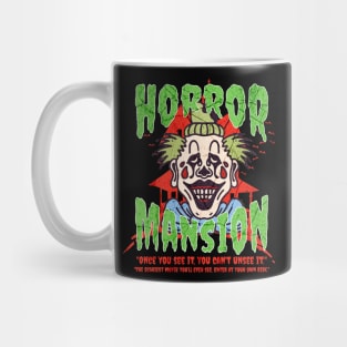 Scary Clown Halloween Horror Mansion T-Shirt | Movie Poster Mug